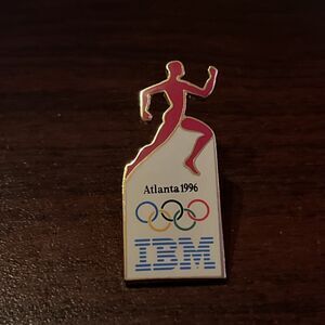 1996 Atlanta Olympics IBM Track & Field‎ Running Lapel Hat Pin